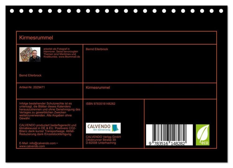 Produktbild: Kirmesrummel (Tischkalender 2026 DIN A5 quer), CALVENDO Monatskalender