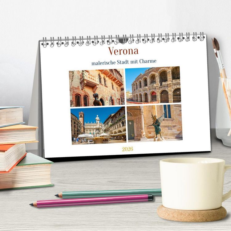 Produktbild: Verona - malerische Stadt mit Charme (Tischkalender 2026 DIN A5 quer), CALVENDO Monatskalender