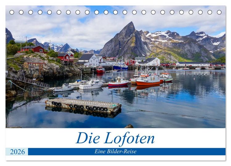 Produktbild: Die Lofoten - Eine Bilder-Reise (Tischkalender 2026 DIN A5 quer), CALVENDO Monatskalender