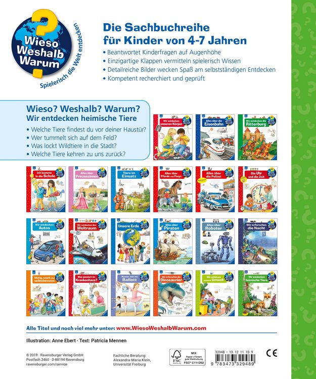 Produktbild: Wieso? Weshalb? Warum? Band 71 - Wir entdecken heimische Tiere