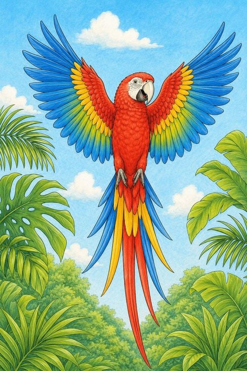 Produktbild: Wundersch&ouml;ne Tierwelt Malbuch f&uuml;r Kinder ab 8 Jahren mit 50 sch&ouml;nen Ausmalmotiven