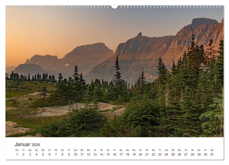 Produktbild: Glacier Nationalpark - Eine Reise in den bezaubernden Nationalpark. (hochwertiger Premium Wandkalender 2026 DIN A2 quer), Kunstdruck in Hochglanz