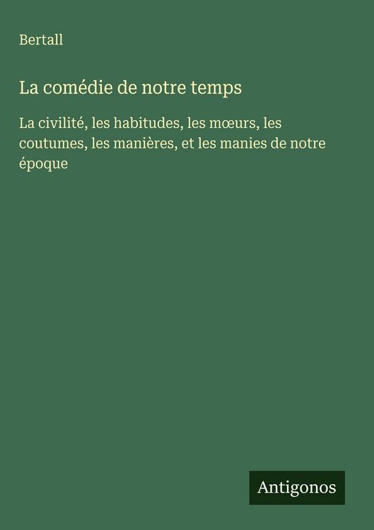Produktbild: La com&eacute;die de notre temps