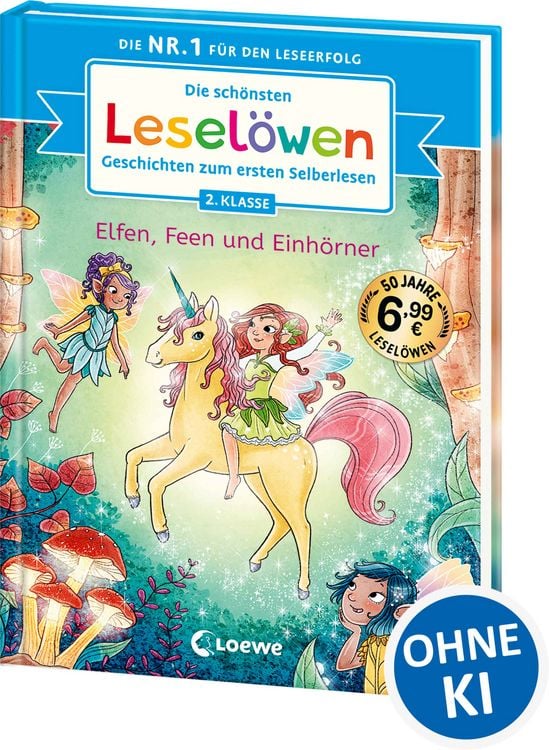 Produktbild: Die sch&ouml;nsten Lesel&ouml;wen-Geschichten zum ersten Selberlesen - Elfen, Feen und Einh&ouml;rner