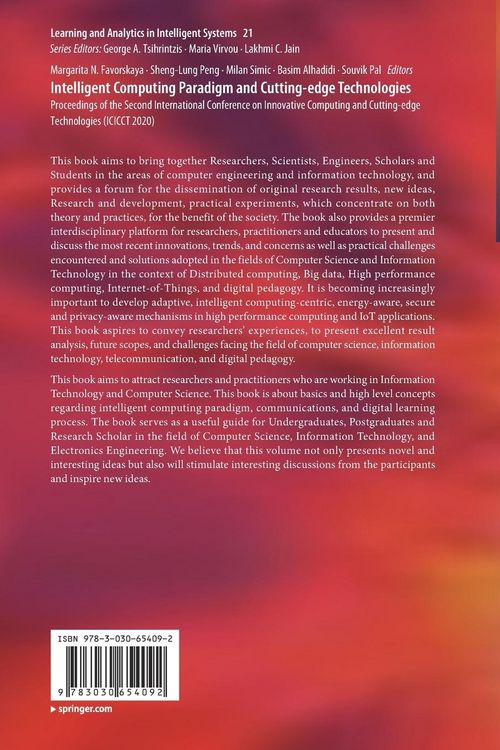 Produktbild: Intelligent Computing Paradigm and Cutting-edge Technologies