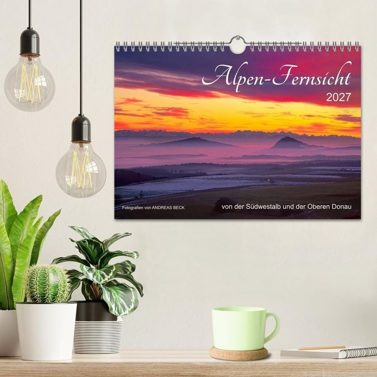 Produktbild: Alpen-Fernsichten von der S&uuml;dwestalb und Oberen Donau (Wandkalender 2027 DIN A4 quer), CALVENDO Monatskalender