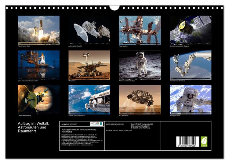 Produktbild: Auftrag im Weltall. Astronauten und Raumfahrt (Wandkalender 2026 DIN A3 quer), CALVENDO Monatskalender