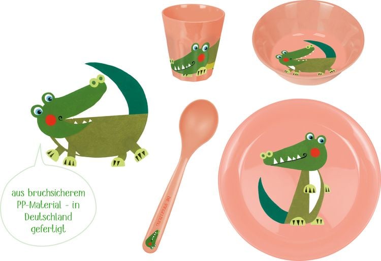 Produktbild: Geschirr Geschenkset Krokodil - Freche Rasselbande