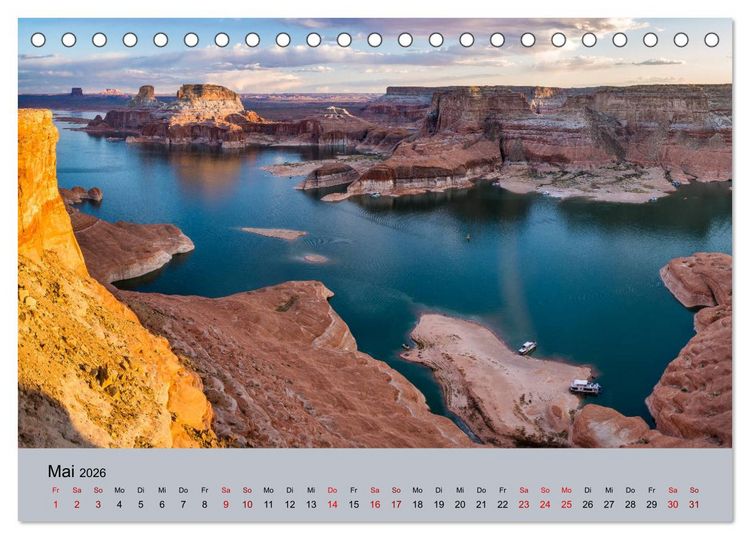 Produktbild: Magische Landschaften - Unterwegs im S&uuml;dwesten der USA (Tischkalender 2026 DIN A5 quer), CALVENDO Monatskalender