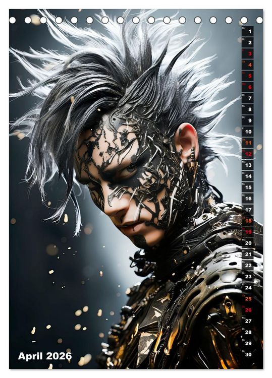 Produktbild: CYBERPUNK Urcoole Typen (Tischkalender 2026 DIN A5 hoch), CALVENDO Monatskalender