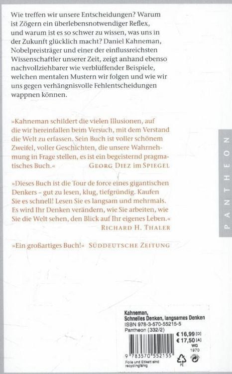 Produktbild: Schnelles Denken, langsames Denken