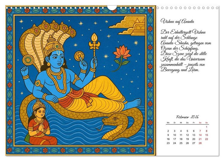 Produktbild: G&ouml;tterwelten des Hinduismus (Wandkalender 2026 DIN A3 quer), CALVENDO Monatskalender