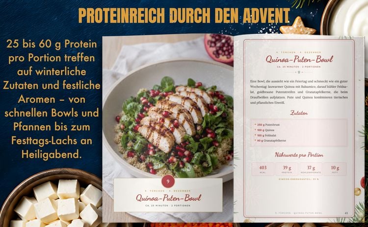 Produktbild: Der High-Protein Adventskalender - Eiwei&szlig;reiche Weihnachtsfreude f&uuml;r jeden Tag
