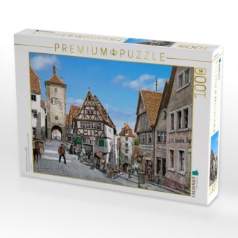 Produktbild: CALVENDO Puzzle Rothenburg - Ploenlein um 1900 | 1000 Teile Lege-Gr&ouml;&szlig;e 64x48cm Foto-Puzzle f&uuml;r gl&uuml;ckliche Stunden