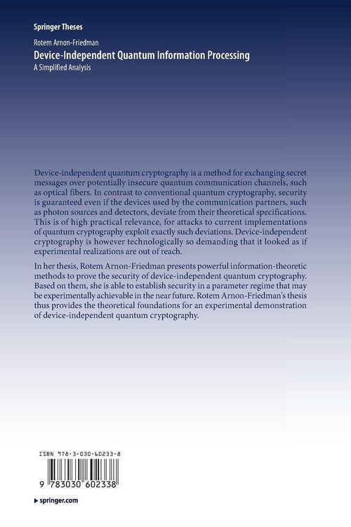 Produktbild: Device-Independent Quantum Information Processing