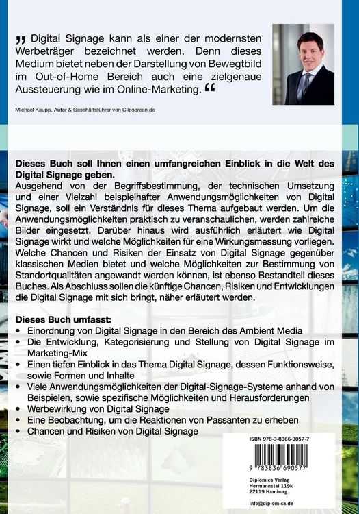 Produktbild: Digital Signage: Technologie, Anwendung, Chancen & Risiken