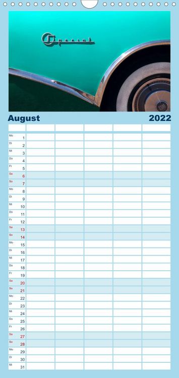Produktbild: Familienplaner Classic Cars (Wandkalender 2022 , 21 cm x 45 cm, hoch)