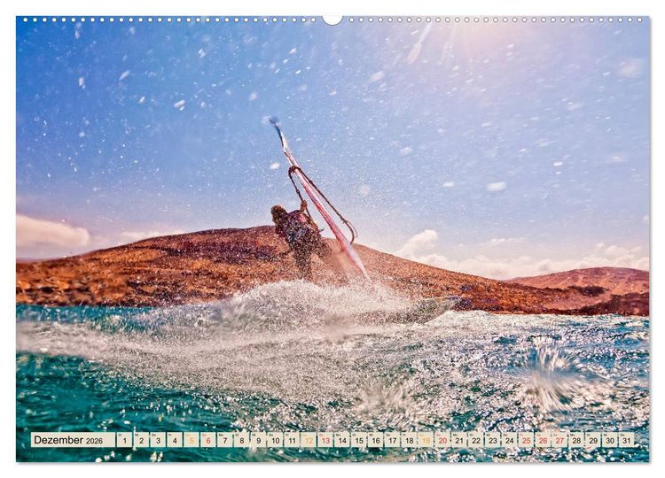 Produktbild: Windsurfing - extrem cool (hochwertiger Premium Wandkalender 2026 DIN A2 quer), Kunstdruck in Hochglanz