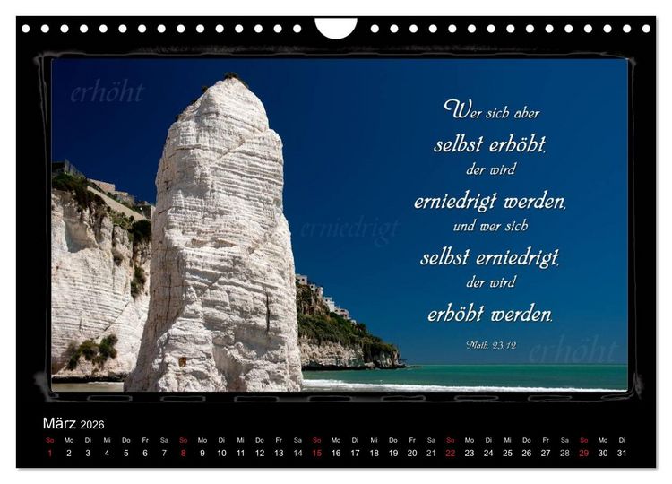 Produktbild: Monat f&uuml;r Monat ein Bibelvers (Wandkalender 2026 DIN A4 quer), CALVENDO Monatskalender