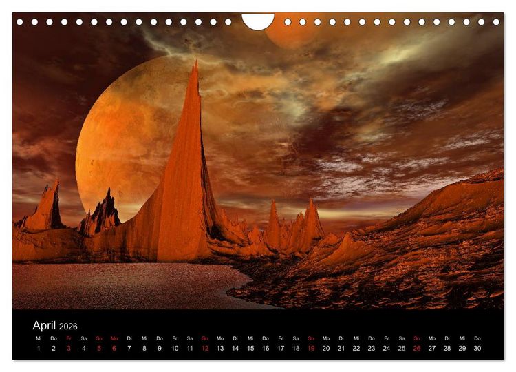 Produktbild: Fantasie-Planeten (Wandkalender 2026 DIN A4 quer), CALVENDO Monatskalender
