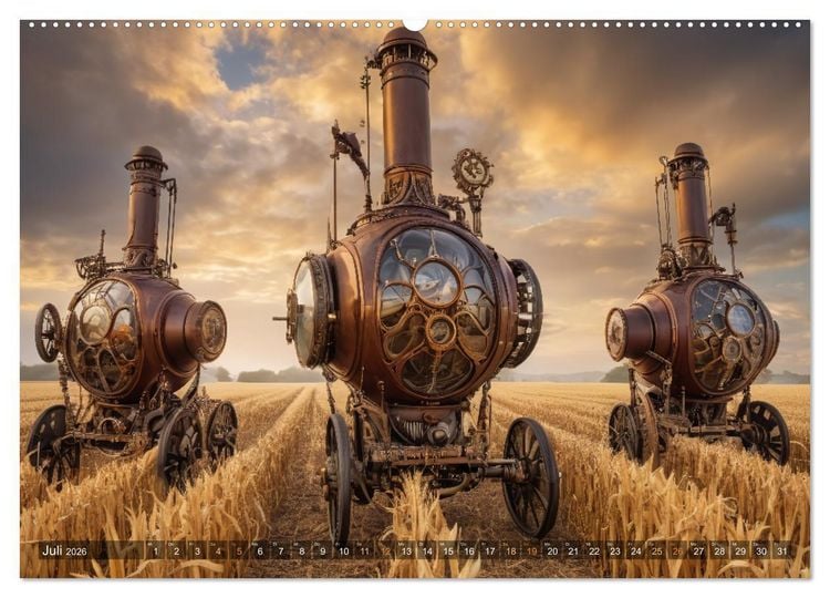 Produktbild: Steampunk Maschinen der Stra&szlig;e (hochwertiger Premium Wandkalender 2026 DIN A2 quer), Kunstdruck in Hochglanz