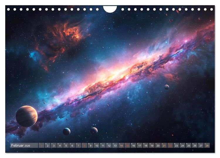 Produktbild: Fantastische Sternenwelten (Wandkalender 2026 DIN A4 quer), CALVENDO Monatskalender