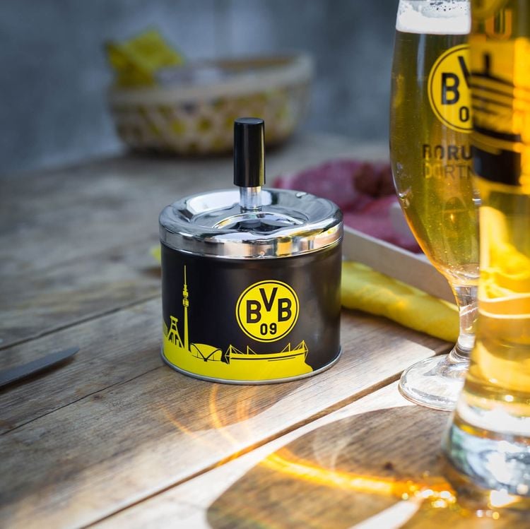 Produktbild: Borussia Dortmund - BVB Aschenbecher mit Deckel, Metall