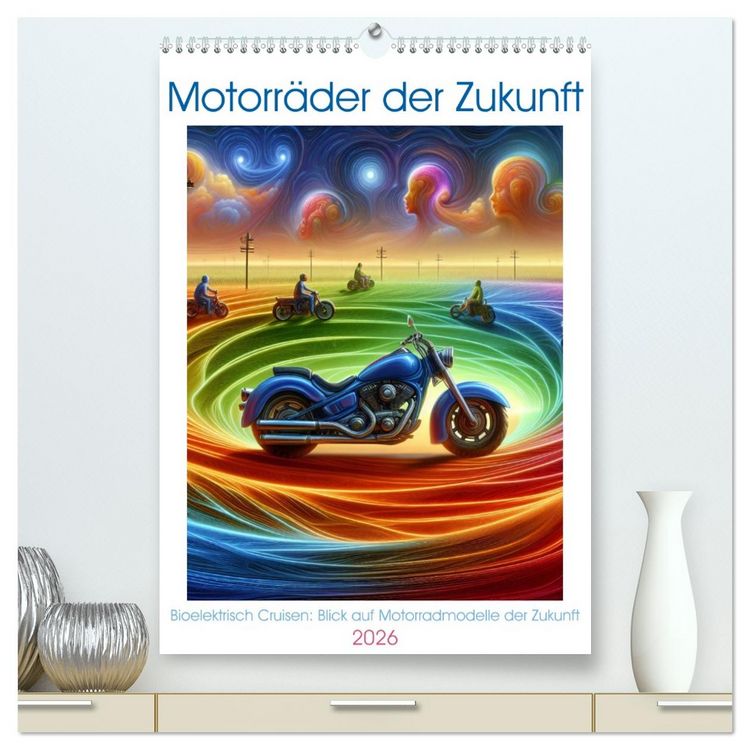 Produktbild: Motorr&auml;der der Zukunft (hochwertiger Premium Wandkalender 2026 DIN A2 hoch), Kunstdruck in Hochglanz