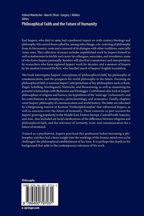 Produktbild: Philosophical Faith and the Future of Humanity