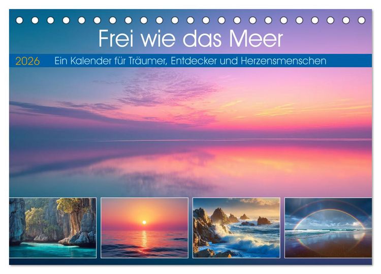 Produktbild: Frei wie das Meer (Tischkalender 2026 DIN A5 quer), CALVENDO Monatskalender