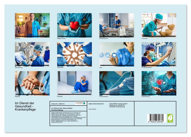 Produktbild: Im Dienst der Gesundheit - Krankenpflege (hochwertiger Premium Wandkalender 2026 DIN A2 quer), Kunstdruck in Hochglanz