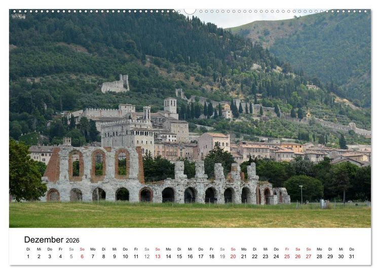 Produktbild: Gubbio - die mittelalterliche Stadt in Umbrien (Wandkalender 2026 DIN A2 quer), CALVENDO Monatskalender