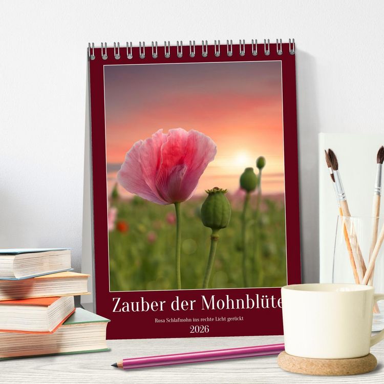 Produktbild: Zauber der Mohnbl&uuml;te (Tischkalender 2026 DIN A5 hoch), CALVENDO Monatskalender