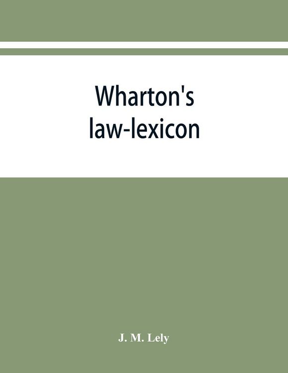 Produktbild: Wharton's law-lexicon