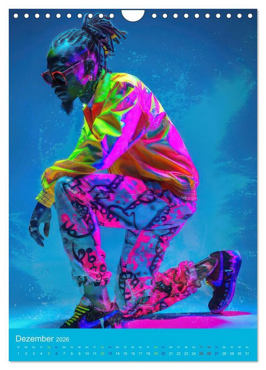 Produktbild: Hip-hop Begeisterung (Wandkalender 2026 DIN A4 hoch), CALVENDO Monatskalender