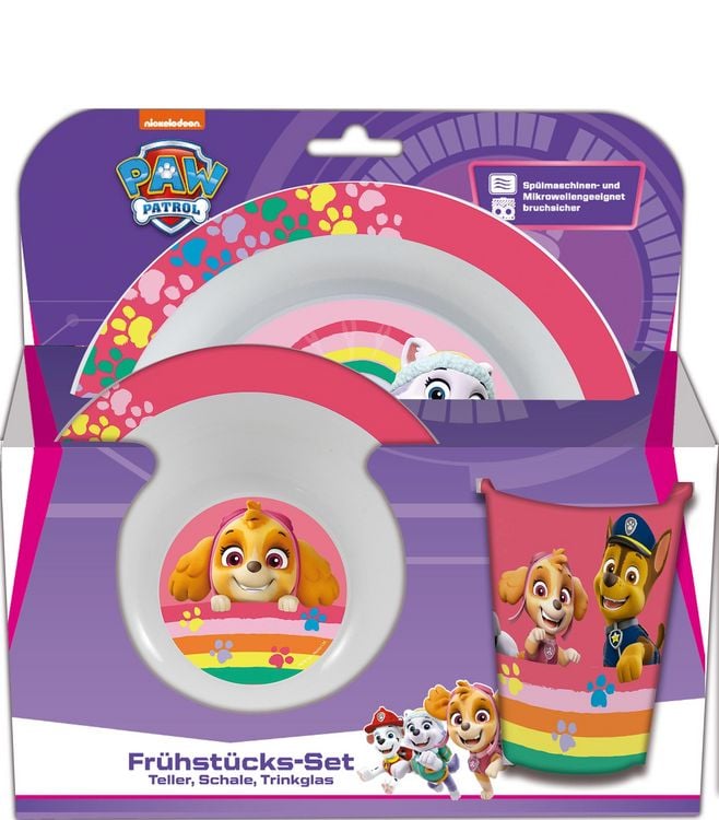 Produktbild: Paw Patrol Girl 3tlg. Fr&uuml;hst&uuml;cksset
