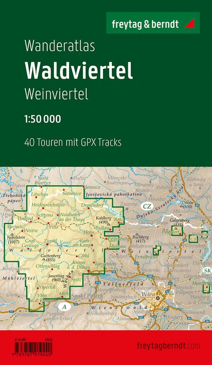 Produktbild: Freytag & berndt Wanderatlas, Waldviertel - Weinviertel 1:50.000