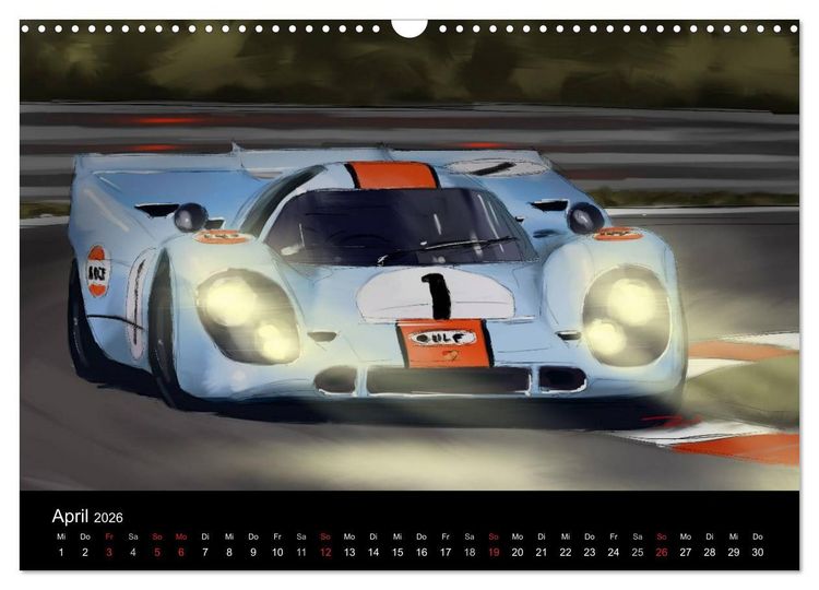 Produktbild: Classic Car Art by Reinhold Art&acute;s (Wandkalender 2026 DIN A3 quer), CALVENDO Monatskalender