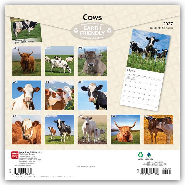 Produktbild: Cows &ndash; K&uuml;he 2027 &ndash; 16-Monatskalender