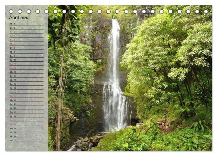 Produktbild: Land of Aloha - Hawaii Monatsplaner (Tischkalender 2026 DIN A5 quer), CALVENDO Monatskalender