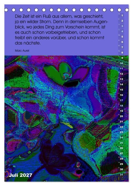 Produktbild: Philosophische Inspirationen Wandkalender 2027 (Tischkalender 2027 DIN A5 hoch), CALVENDO Monatskalender