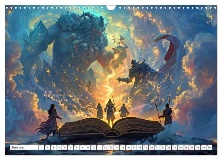 Produktbild: Welten zwischen den Zeilen - B&uuml;cher, die Tr&auml;ume wecken (Wandkalender 2027 DIN A3 quer), CALVENDO Monatskalender