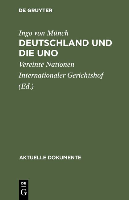 Produktbild: Deutschland und die UNO