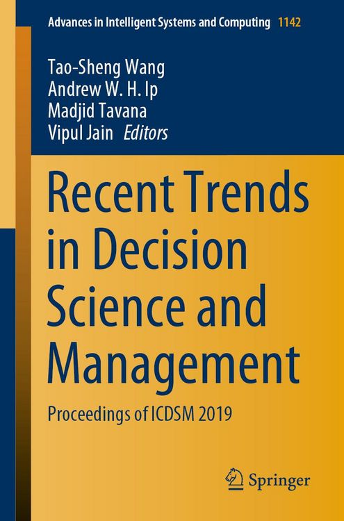 Produktbild: Recent Trends in Decision Science and Management