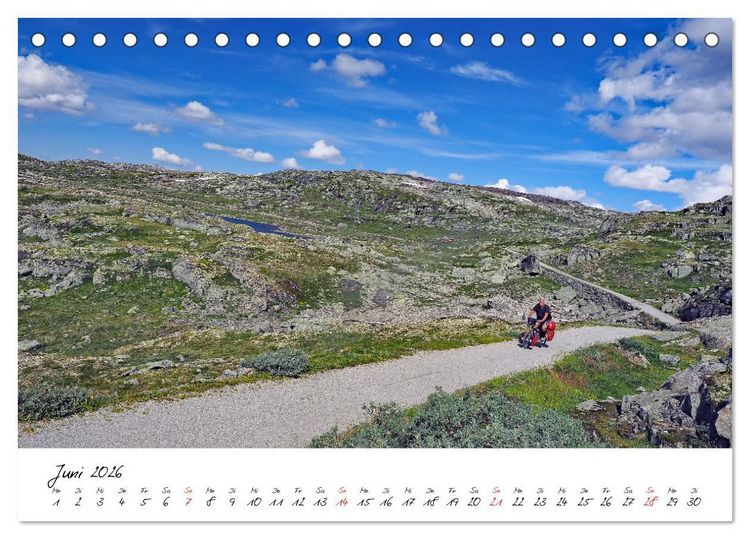 Produktbild: Abenteuer Radreisen (Tischkalender 2026 DIN A5 quer), CALVENDO Monatskalender