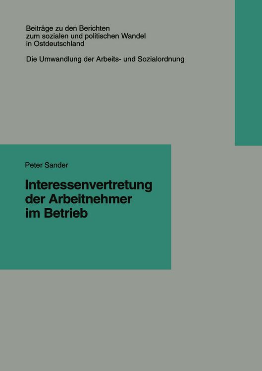 Produktbild: Interessenvertretung der Arbeitnehmer im Betrieb