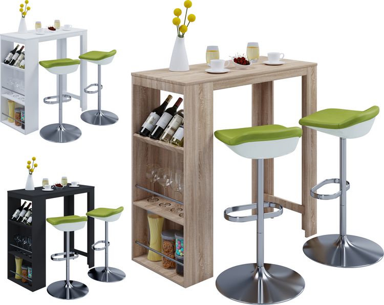 Produktbild: Holz Bartisch Tresen Stehtisch Bistrotisch Oktola