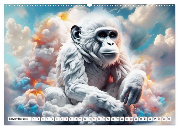 Produktbild: Wolkenkreaturen (Wandkalender 2026 DIN A2 quer), CALVENDO Monatskalender
