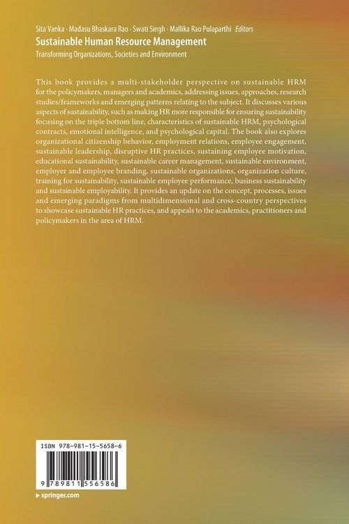 Produktbild: Sustainable Human Resource Management