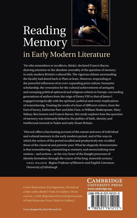 Produktbild: Reading Memory in Early Modern Literature